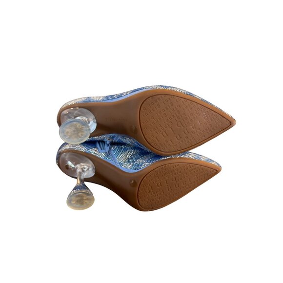 Gianni Bini Blue Rhinestone Embellished 4" Heel Ankle Boots Size 9.5 - Picture 9 of 11